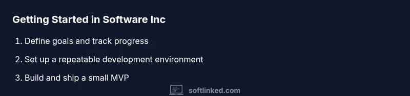 Tailwind-style process infographic showing a starter path in software development