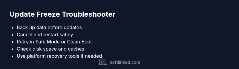 Checklist infographic: Fixing update freezes