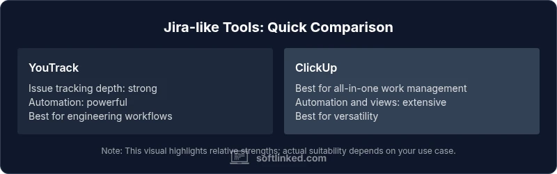 Comparison of Jira-like tools YouTrack vs ClickUp