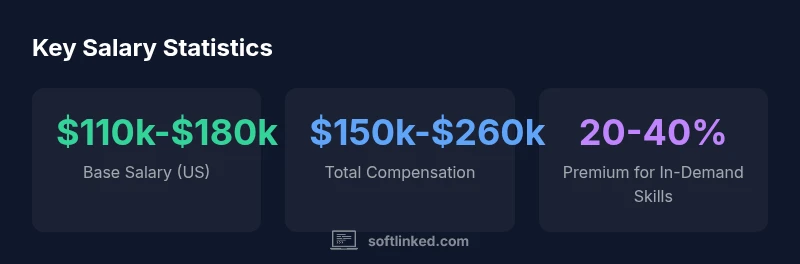 Salary statistics infographic for software engineers in 2026